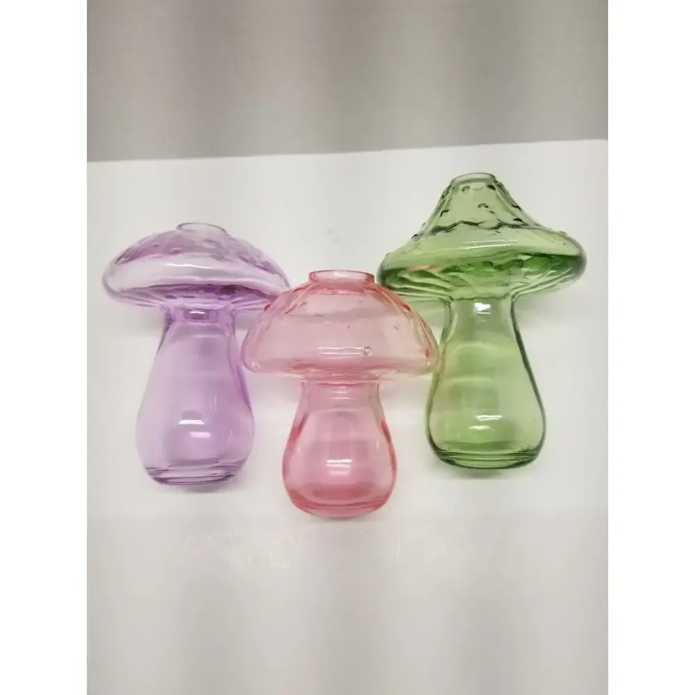 Glass Mushroom Vase Set Target Bullseye Spring 2024 Pink Purple Green